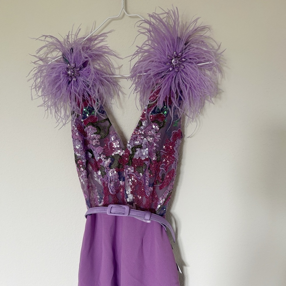 NWT Nadine Merabi Alicia Purple Jumpsuit - Picture 6 of 9